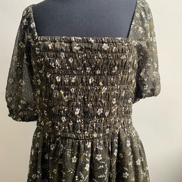 Fit & Flare Smocked Maxi Dress - Picture 3 of 11